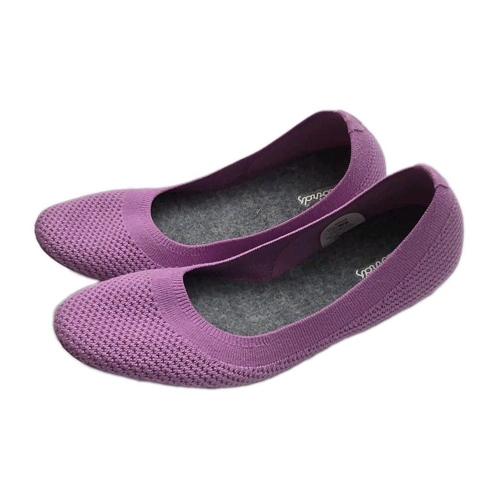 Allbirds Tree Breezers Womens Size 8 Ballet Pink Knit Flats Slip On Washable